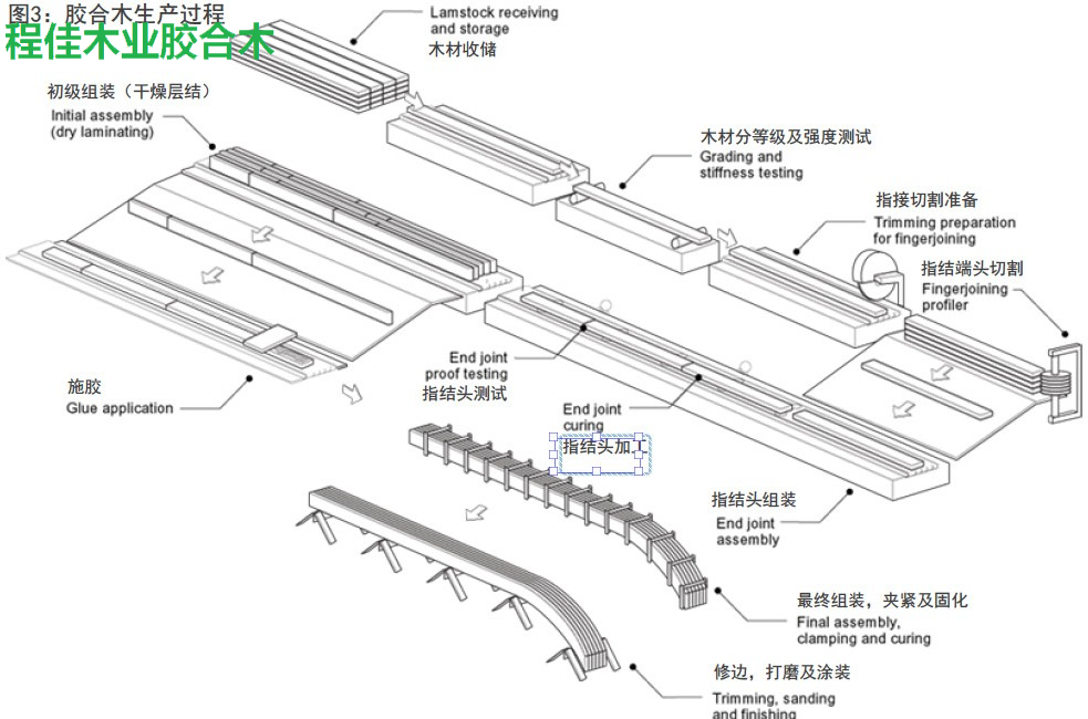 胶合木生产过程